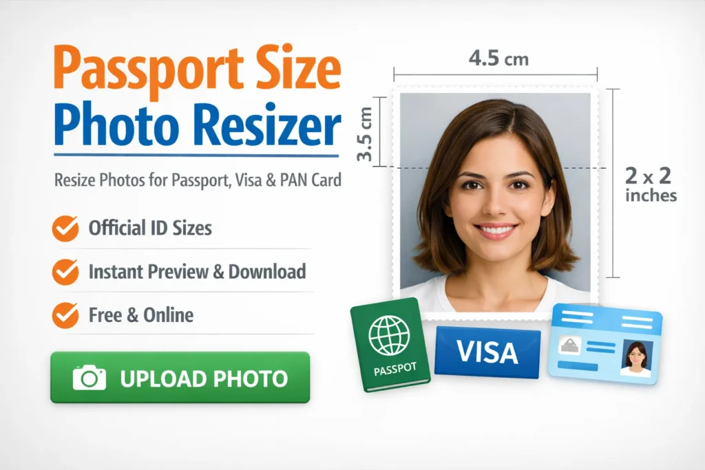 Passport Size Photo Resizer Online Tool